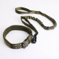 Tactical K9 Dog Collar And Leash Harness Strap Training Heavy Duty Bungee