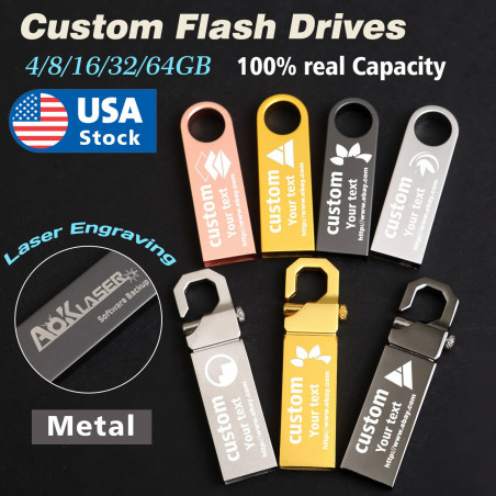 USB Flash Drive Memory Stick Metal Pendrive U Disk High-Speed PC 2.0 Custom logo