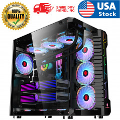 Robin III Gaming desktop Computer PC Case ATX Mid Tower Tempered glass panel