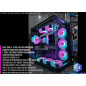 Robin III Gaming desktop Computer PC Case ATX Mid Tower Tempered glass panel