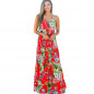 Women Floral Sexy Backless Evening Party Beach Long Maxi Dresses Boho Sundress