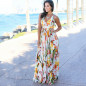 Women Floral Sexy Backless Evening Party Beach Long Maxi Dresses Boho Sundress