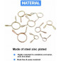 250Pcs 5mm-14mm Spring Clip Fuel Oil Hose Line Air Tube Clamps Assortment Kit