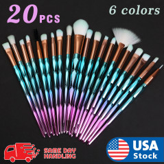 20pcs Eyeshadow Eye Shadow Foundation Blending Brush Set Makeup Cosmetic Tool