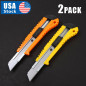 2PACK Utility Knife Retractable Blade Box Cutter Snap Off Lock Razor Sharp Tool