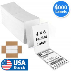 Direct Thermal Shipping Label 4x6in. for Zebra and Rollo Printers   4000PCS