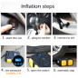 Auto STOP Air Inflator Car Tire Pump Compressor Electric Portable 12V DC 150 PSI