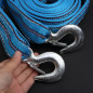 5 Tons Car Tow Cable Towing Strap Rope with Hooks Emergency Heavy Duty 13 FT