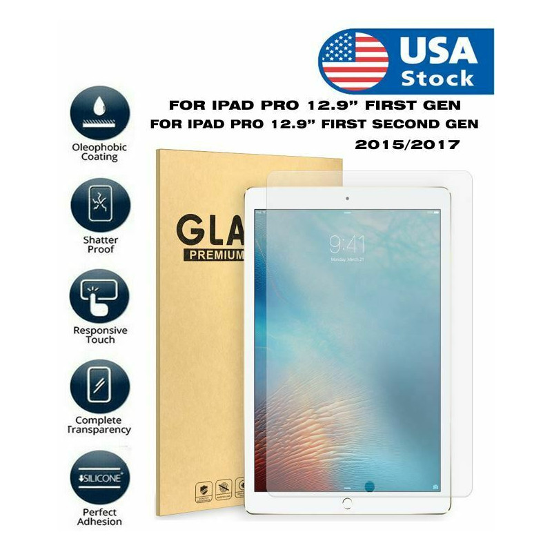 9H Screen Protector for iPad Pro 12.9-Inch (2017/2015) Tempered Glass Film US