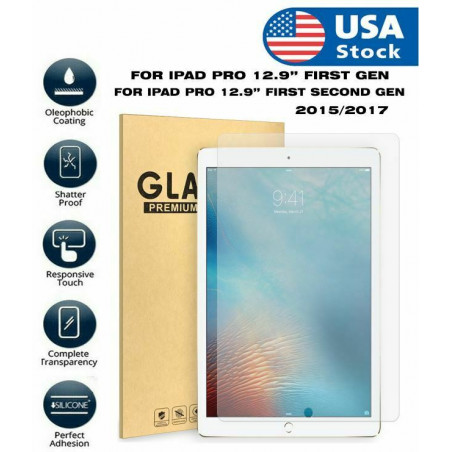 9H Screen Protector for iPad Pro 12.9-Inch (2017/2015) Tempered Glass Film US