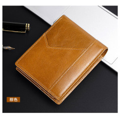 Genuine Leather Minimalist Bifold Wallets For Men RFID Blocking Slim Mens Wallet