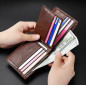 Genuine Leather Minimalist Bifold Wallets For Men RFID Blocking Slim Mens Wallet