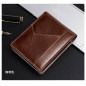 Genuine Leather Minimalist Bifold Wallets For Men RFID Blocking Slim Mens Wallet