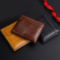 Genuine Leather Minimalist Bifold Wallets For Men RFID Blocking Slim Mens Wallet