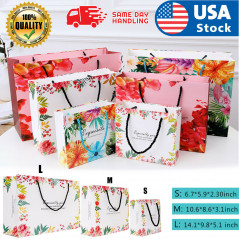 10Pcs Gift Bags Paper Wedding Party Candy Loot Bags with Nylon Handles S/M/L