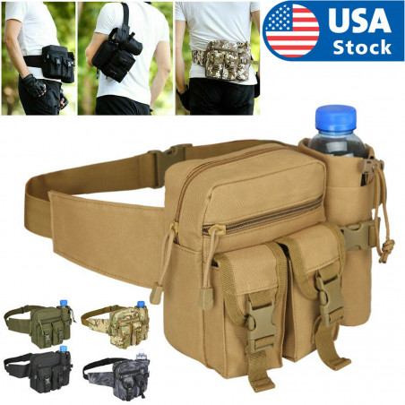 Outdoor Utility Tactical Waist Fanny Pack Pouch Military Camping Hiking Belt Bag