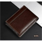 New Genuine Leather Wallets For Men Slim Minimalist Bifold Wallet RFID Blocking