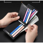 New Genuine Leather Wallets For Men Slim Minimalist Bifold Wallet RFID Blocking