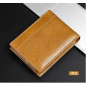 New Genuine Leather Wallets For Men Slim Minimalist Bifold Wallet RFID Blocking