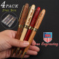 4PCS Personalized Wood Ballpoint Pens set Customized Laser Engraved bulk pens