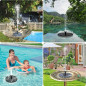 Outdoor Solar Powered Floating Water Fountain Pump Bird Bath Garden Pond Pool US