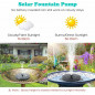 Outdoor Solar Powered Floating Water Fountain Pump Bird Bath Garden Pond Pool US