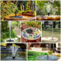 Outdoor Solar Powered Floating Water Fountain Pump Bird Bath Garden Pond Pool US