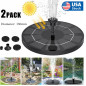 2XOutdoor Solar Powered Floating Water Fountain Pump Bird Bath Garden Pond Pool