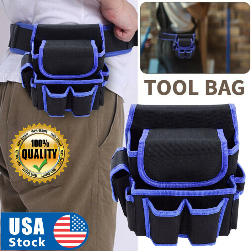 Electrician Waist Pocket Belt Tool Pouch Bag Canvas Hardware Toolkit Holder Bag