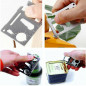 Stainless Steel Credit Card Knife 11 in 1 Multi Pocket Survival Camping Tools