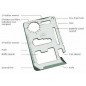 Stainless Steel Credit Card Knife 11 in 1 Multi Pocket Survival Camping Tools