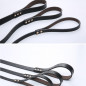 Black PU Leather Dog Leash Handle for Training and Walking Dogs 4.2ft