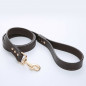 Black PU Leather Dog Leash Handle for Training and Walking Dogs 4.2ft
