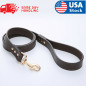 Black PU Leather Dog Leash Handle for Training and Walking Dogs 4.2ft