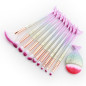 11Pcs Makeup Brushes Set Cosmetic Mermaid Eyebrow Eyeliner Face Lip Pencil Brush