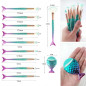 11Pcs Makeup Brushes Set Cosmetic Mermaid Eyebrow Eyeliner Face Lip Pencil Brush