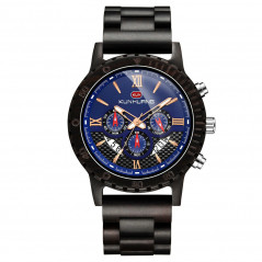 Custom name Wood Watch Wooden Quartz Date Display Men's Wristwatch gift for men