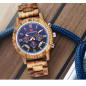 Custom name Wood Watch Wooden Quartz Date Display Men's Wristwatch gift for men