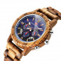 Custom name Wood Watch Wooden Quartz Date Display Men's Wristwatch gift for men