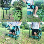 Garden Kneeler Seat Foldable Soft Kneeling Pad Bench Portable Stool +Tool Pouch