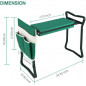 Garden Kneeler Seat Foldable Soft Kneeling Pad Bench Portable Stool +Tool Pouch