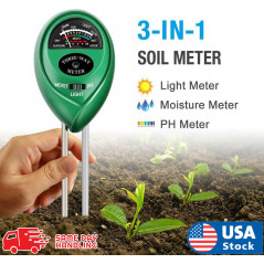 3-in-1 Soil Tester Meter For Garden Lawn Plant Moisture/Light/pH Sensor Tool US