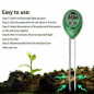 2PC 3-in-1 Soil Tester Meter For Garden Lawn Plant Moisture/Light/pH Sensor Tool