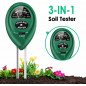 2PC 3-in-1 Soil Tester Meter For Garden Lawn Plant Moisture/Light/pH Sensor Tool