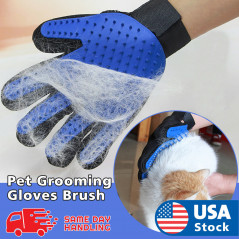 Pet Grooming Gloves Hair Removal Brush Dog Cat Fur Massage Deshedding Mitts