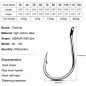 500pcs Fish Hooks 10 Sizes Fishing Black Silver Sharpened With Box Quality kit