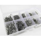 500pcs Fish Hooks 10 Sizes Fishing Black Silver Sharpened With Box Quality kit