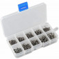 1000pcs Fish Hooks 10 Sizes Fishing Black Silver Sharpened With Box Quality kit