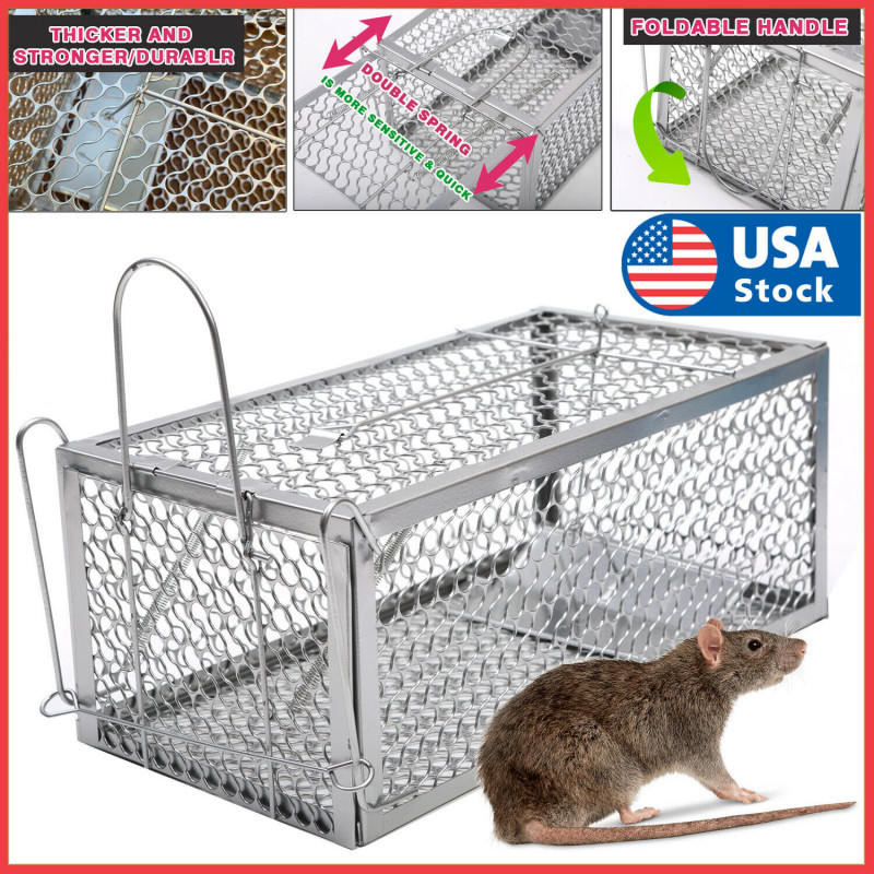 Live Humane Cage Trap for rats mice chipmunks rodents small animal Pest Control