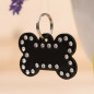 Rhinestone Pet ID Tag Double Sided Engraved Personalized Dog Cat Tags Name